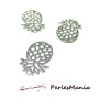 2 Estampes pendentif filigrane ANANAS Or Rose de 25mm C8218