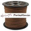 2m de cordon en suédine aspect daim Marron Coffee 5mm S1147