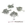 PAX 30 pendentifs breloque ARBRE dans Cercle couleur ARGENT ANTIQUE S1195877