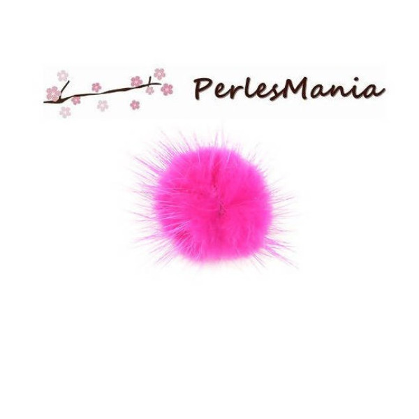 PAX 5 pompons boules en FOURRURE TRES DOUCE FAUVE 30mm S1183355 