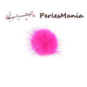 PAX 5 pompons boules en FOURRURE TRES DOUCE FAUVE 30mm S1183355 