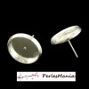 10 Supports de Boucle d'oreille  puce 12mm ARGENT VIF  QUALITE LAITON 