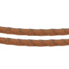 1 mètre CORDON Tresse CUIR VERITABLE 3mm Camel Ref 13