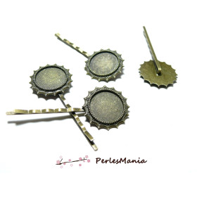 Barrettes Bob Pin Pince à Cheveux Soleil Bronze – Plateau 18mm
