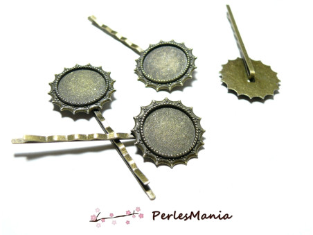 10 BARRETTES BOB PIN PINCE a CHEVEUX Bronze Arty Soleil HQ29901