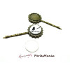 20 pièces: 10 BARRETTES BOB PIN PINCE a CHEVEUX Bronze Arty Soleil HQ29901 et 10 cabochons