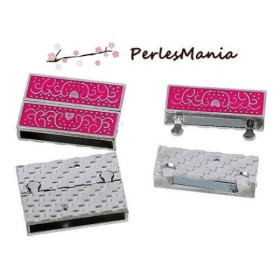 PAX 2  GRANDS FERMOIRS  MAGNETIQUES AIMANTES  VERT EMAILLE  S1171727