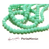 Perles Rondes à Facettes en Verre 4mm Vert Pastel