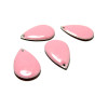 sequins médaillons émaillés BIFACE GOUTTE 22mm ROSE A027