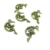 PAX 20 pendentifs UN ANGE SUR LA LUNE metal couleur BRONZE Clair ref 115070416430B