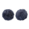 pompon boule en ANGORA Gris 80mm