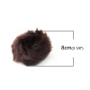 PAX 5 pompons boules en FOURRURE TRES DOUCE Noir 80mm S1191274 