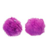 pompons boules en ANGORA Violet Orchidee 80mm