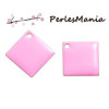 PAX 5 sequins médaillons émaillés biface LOSANGE 24mm ROSE S1191546