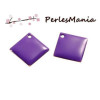 PAX 5 sequins médaillons émaillés biface LOSANGE 24mm VIOLET S1191545