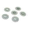 6 Estampes pendentif filigrane  Argent Vif de 12mm C5832