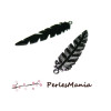 10 Estampes  filigrane PLUMES NOIRE de 17mm C7256