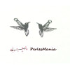 6 Estampes  filigrane COLIBRI ARGENT VIF de 15 mm, DIY  pour création de bijoux raffinés
