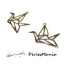 4 Estampes  filigrane GRUES IMPERIALES ORIGAMI  grnad modèle de 22 mm OR ROSE