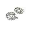 PAX 10 pendentifs YOGA Nabhi /Manipura metal couleur ARGENT PLATINE S1175537