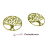 6 Estampes pendentif multiconnecteur  filigrane ARBRE A OR  20mm, DIY 