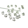 perles intercalaire Multi Coeurs  metal couleur ARGENT ANTIQUE PS11102149