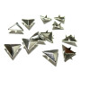 20 CLOUS RIVETS LOSANGE 17mmx9mm à 4 griffes metal ARGENT PLATINE ( S1119035 )