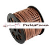 10m de cordon en suédine aspect cuir Marron  PG01510 qualité 