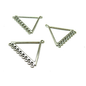 PAX 5 pendentifs multiconnecteur FLEUR de VIE metal couleur ARGENT ANTIQUE S1180024