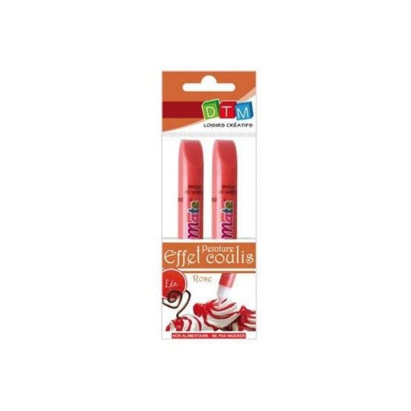 Lot 2 Crayons  Nappage Effet Faux coulis Coulis , Effet glacage MARRON