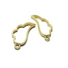 4 breloques pendentifs breloques AILE d' Ange OR matte  36mm pour Créations Résine Fimo H4727C
