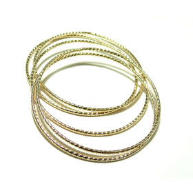 supports bracelet ANNEAU STRIE couleur OR 22cm