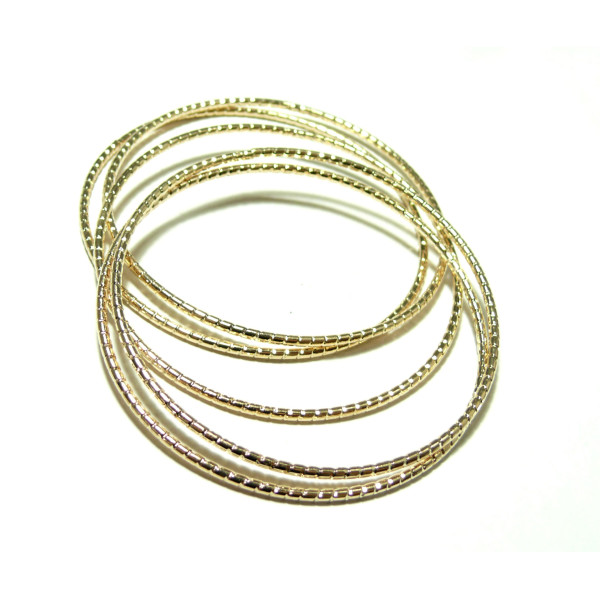 supports bracelet ANNEAU STRIE couleur OR 22cm