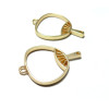 4 breloques pendentifs EVENTAIL Or Mate pour création de Resine ou Fimo HS4718C