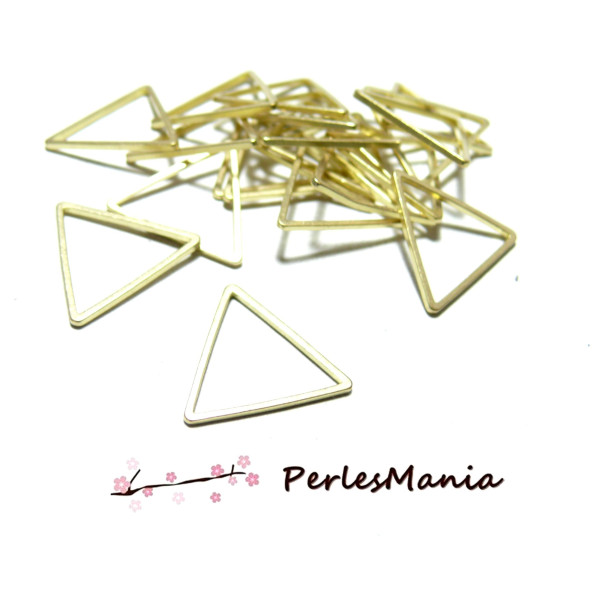 Pendentifs, connecteur fermé TRIANGLE, métal finition DORE