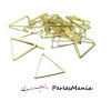 Pendentifs, connecteur fermé TRIANGLE, métal finition DORE
