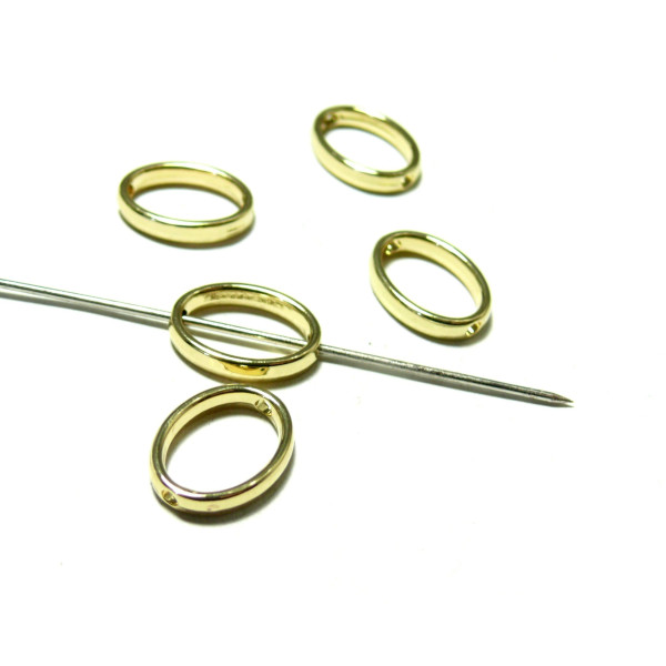 cadres de perle OVALES 16mm couleur OR doré S1199388 ( ideal pour perles en 8mm )