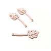 PAX 10 pendentifs émaillés biface GRANDE FEUILLE Philodendron Montserrat Rose S11103301