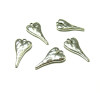 Pendentifs Breloque Coeur 27mm Martelé Argent Antique