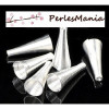 Grands Cônes Embouts Caps Coupelles Ressort 23x10mm Argent Vif