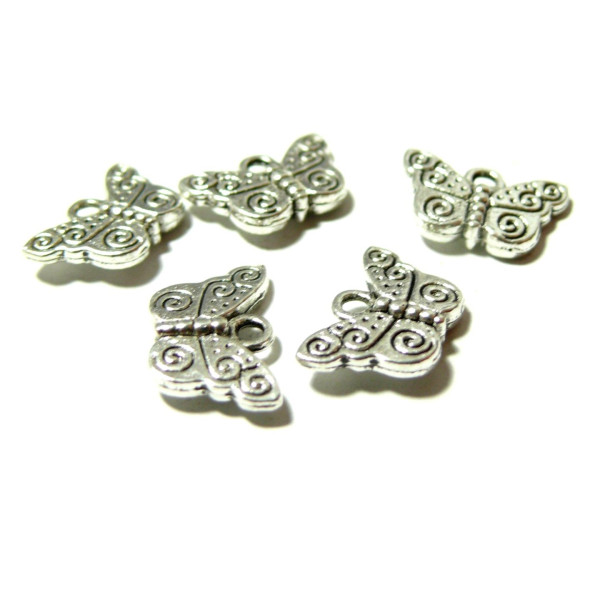 pendentifs papillon ref 2A2926 biface viel argent