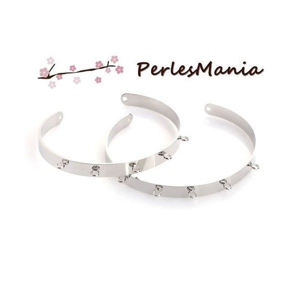 PAX 5 supports bracelet ANNEAU STRIE  couleur Argent 22cm  S1190489