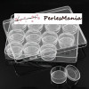 1 boite box de rangement rectangle avec couvercle 7 compartiments apprêt,perles,boutons P21Y11