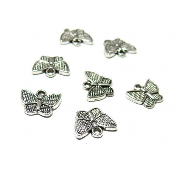 30 pieces pendentif petit papillons viel argent ref 2B3803 