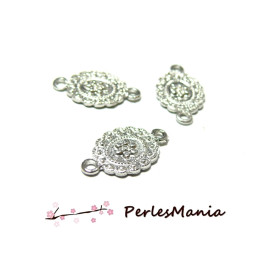 10  pendentifs connecteur breloque ARGENT VIF  ref HA14025 vintage 