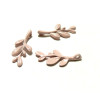 PAX 10 pendentifs émaillés biface Rose BRANCHE DE GUI S11103295