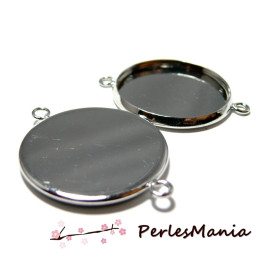 30 Supports de PENDENTIF CONNECTEUR ACIER INOXYDABLE 8mm