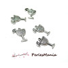 Pendentifs, breloque COCKTAIL EXOTIQUE, métal Argent Antique