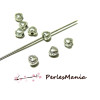perles intercalaires Coeurs metal couleur Argent Platine