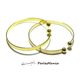 Bracelets jonc Stries metal couleur Doré PS11103228